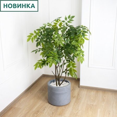 120/К/424 Акация искусственная куст h120см в кашпо d21см