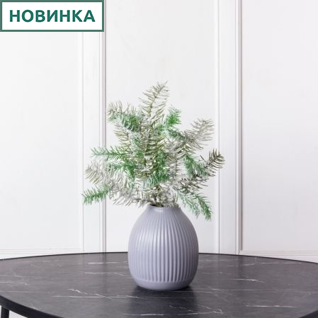736/9271-01Р Ветка новогодняя еловая заснеженная, h38см (ширина 24-26см)