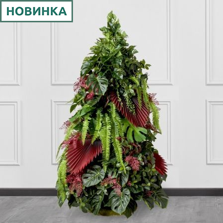 К460(Promo) Композиция искусственная Елка из Тропических растений h150см