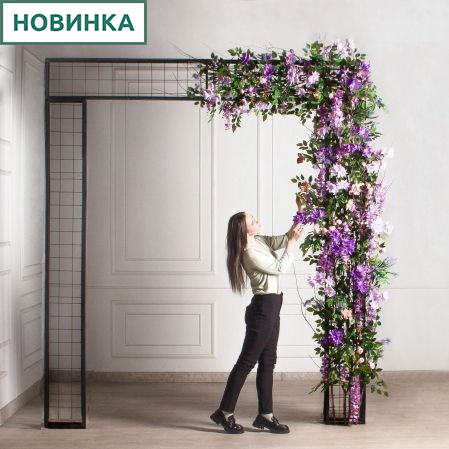 ДЛ154(Пр)(F) Декор входной группы цветочный L100см, пристенный