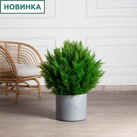 Т060/201(з)(F) Туя-шар искусственный Элеганс h70см, d60см в кашпо