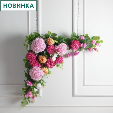 Л162/2(з)(F) Лиана искусственная цветочная L160см, ширина 20см