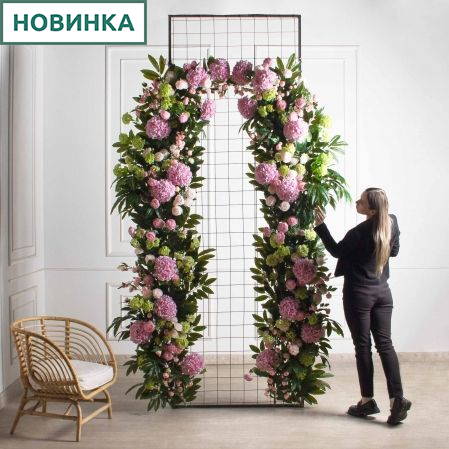 ДЛ162(з)(F) Декор входной группы цветочный h260см (шир 40-60см)