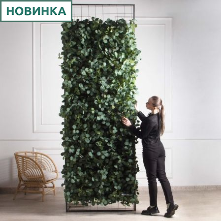 ВМ111(з)(F) Композиция искусственная с Эвкалиптом h30см на основании 250*100см