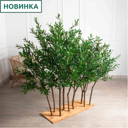 160/РН/4655(з)(F) Олива искусственная с плодами h160см на основании 94*40см