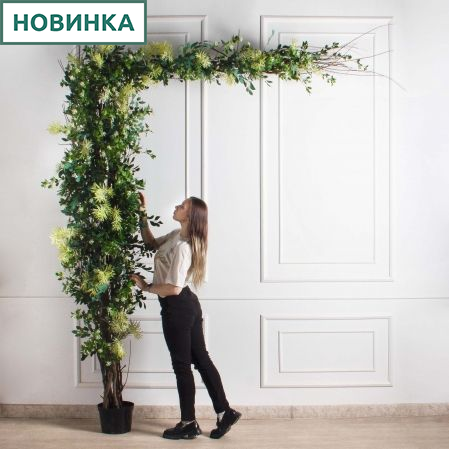 ДЛ164-1(з)(F) Декор входной группы цветочная h276см