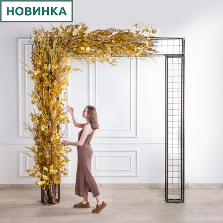 ДЛ171(Пр)(Fix)(F) Декор входной группы h300см на прутьях, пристенный, золото