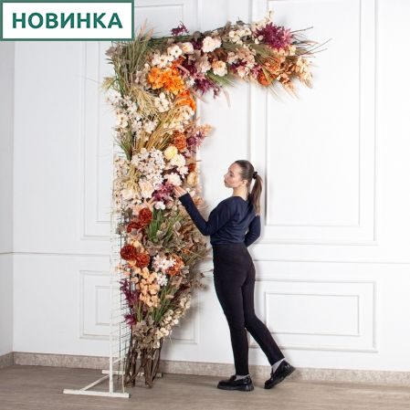 ДЛ170-1(з)(F) Декор входной группы h275 х L133 см на прутьях, пристен.,разборный бежево-терракот. ДЛ170-1(з)(F) Декор входной группы h275 х L133 см на прутьях, пристен.,разборный бежево-терракот.