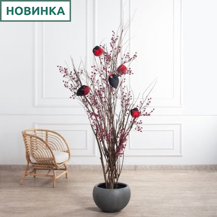 200/РН/647(Пр)(F) Дерево искусственное со снегирями h200см 200/РН/647(Пр)(F) Дерево искусственное со снегирями h200см