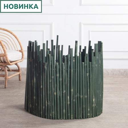 Кашпо-рама из бамбука d65 h65см, зеленое(F)
