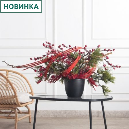 К564(Пр)(F) Композиция искусственная НГ интерьерная, в кашпо