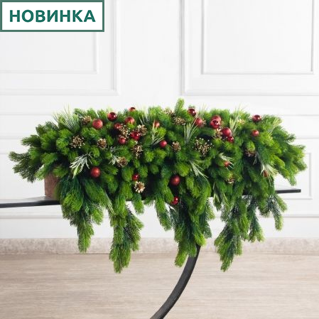 КНг65/4(з)(F) Композиция искусственная НГ в кокосовом боксе 99х13,5х13,5см (свес 50 см) КНг65/4(з)(F) Композиция искусственная НГ в кокосовом боксе 99х13,5х13,5см (свес 50 см)