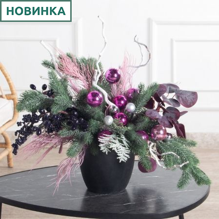 К565(Пр)(F) Композиция искусственная НГ интерьерная, в кашпо