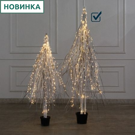 170/РН/СВ03т(Пр)(F) Ель в скандиновском стиле с гирляндой Роса h170см, белая 170/РН/СВ03т(Пр)(F) Ель в скандиновском стиле с гирляндой Роса h170см, белая