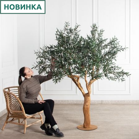 200/1Ст/ВИТ/465(Пр)(F) Оливковое дерево искусственное h200см на основании