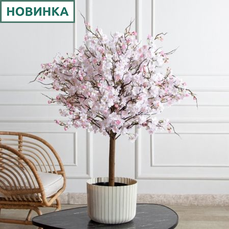 095/РН/5170(з)(F) Яблоня искусственная h95 d80см, бело-розовая