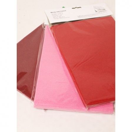 Фетр листовой(Sale) в ассорт.20*30см (10 лист/уп)