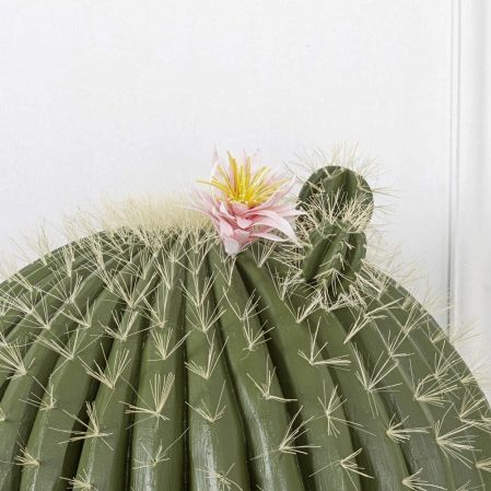 КА07 Кактус искусственный Эхинокактус h79см, d50см (круглый)