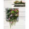 СКФ01-3 Фитокартина с суккул. в дер.раме(роз)30*30