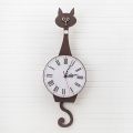 801М/02-2(Sale) Часы с маятником d-23 "Кот с бабочкой"