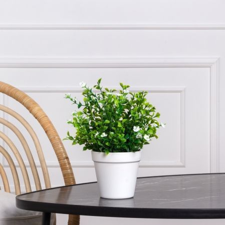 ЦС27/154/1(Пр)(F) Самшит искусственный с гипсофилой в кашпо