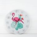 801/023(Sale) Часы "Розовый Фламинго" d-35см