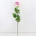 401/0490-1А Роза искусственная бархатная, 1 голова, d8см, h80см, розов.