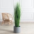 С013-2(з)(F) Сноп из искусственной осоки h120см в кашпо