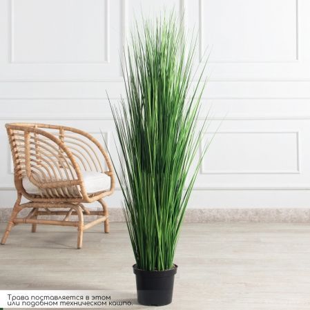 С013-2(з)(F) Сноп из искусственной осоки h120см в кашпо
