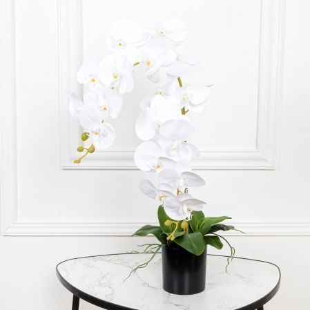 ЦИ60*2/33(з.) Орхидея искусственная h60см в кашпо d11см