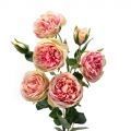 401/0213В Роза искусственная  h 76см розовая (5г.1б.)
