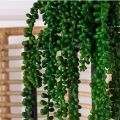 КС84(Пр)(F) Композиция искусственная Крестовник Роули ампельный в кашпо, зеленый