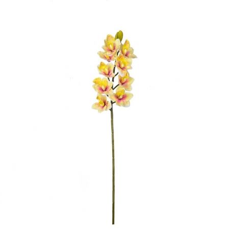 401/0001-3L Орхидея Цимбидиум искусственная  латекс (желтая) h 90см