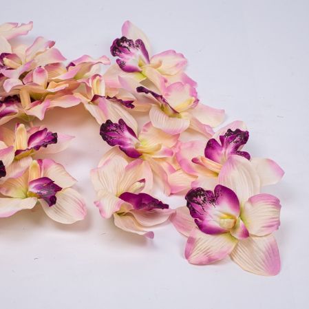 406/0024-1В Голова орхидеи сатиновая d16см,розов. (24шт/уп)