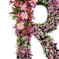 БУК R03 Декоративная Буква "R" с цветами (48х8хh88)
