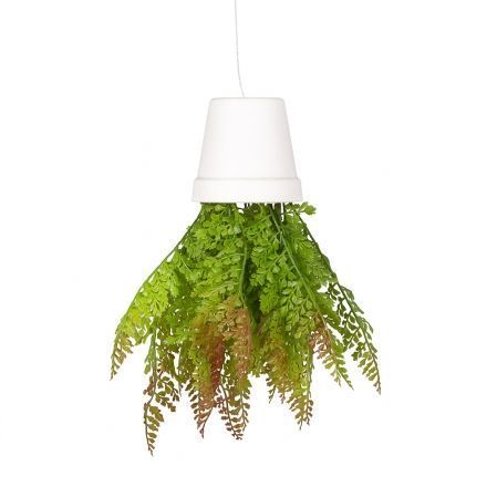 СП06-1/1 Sky Planter Адиантум папоротник искусственный (бордо) h20 в кашпо (11х10см)