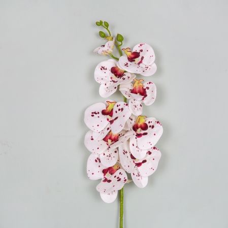 401/0150-23-1B Орхидея h98см(латекс)(белая с малинов.центром)