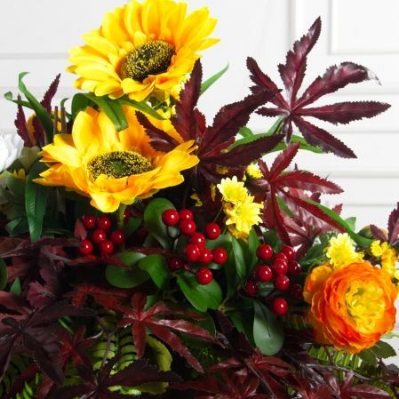 К12(F) Композиция с Протеей в деревянном кашпо 13х13хh10см К12(F) Композиция с Протеей в деревянном кашпо 13х13хh10см