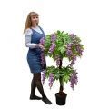 120/Я2/ОС/424-2 Глициния(вистерия) искусственная h120см (латекс), сиреневая