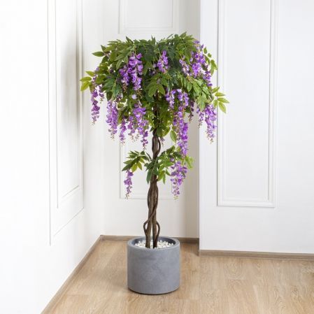 180/ПК/424-2(Пр) Глициния(вистерия) искусственная h180см (латекс), сиреневая