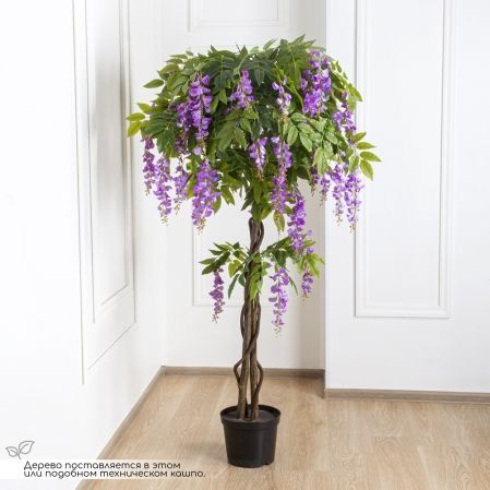 180/ПК/424-2(Пр) Глициния(вистерия) искусственная h180см (латекс), сиреневая