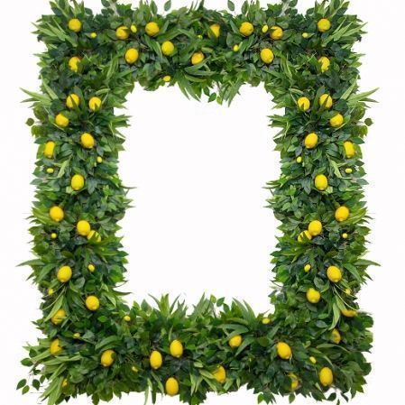 Фитостена 003/2 Ветка декоративная с зеленью и лимонами, за 1кв.м