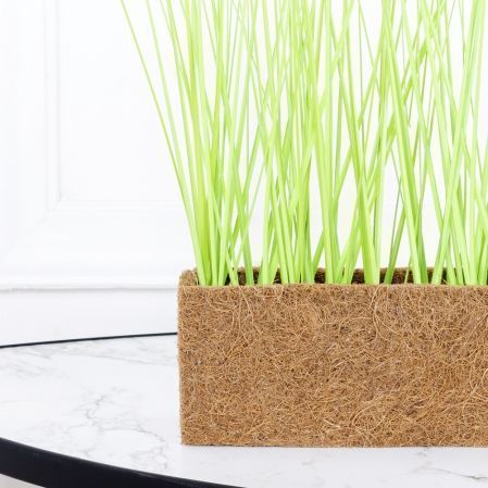 Трава искусственная декоративная в горшке 12 см