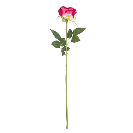 7141/10993-15 Роза бархатная искусственная, h65см, малиновая (Ф)