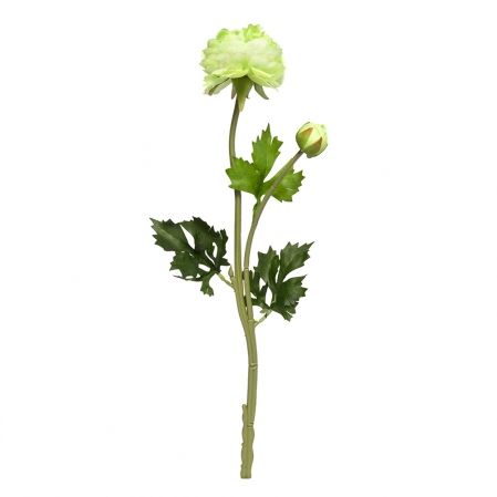 7141/9139-1/9(Уценка) Ранункулюс искусственный 1 голова, 1 бутон, h48см, зеленый