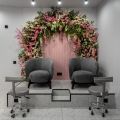 ДЛ71-2/3(з) Декор входной группы цветочный с сакурой L100см, пристенный, бело-розовый