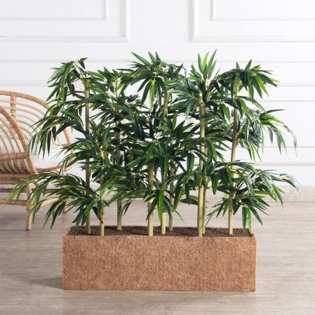 Ш75/75-1(з)(F) Ширма искусственная Бамбук h75см в кокосовом боксе 70х20х20см Ш75/75-1(з)(F) Ширма искусственная Бамбук h75см в кокосовом боксе 70х20х20см