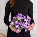 7142/9116-3 (Sale)(F) Петуния искусственная букет 5 частей h31см (21+10), фиолетовая