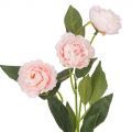 7141/0443-8/5Р Роза пионовидная искусственная, 3 головы, h42см, светло-розов.