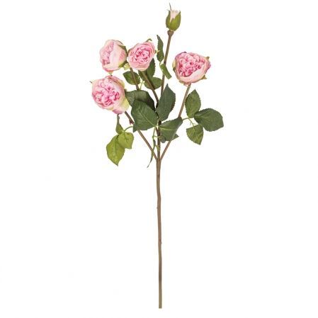 7141/9120-7/1Р Роза пионовидная искусственная 4 головы, 1 бутон, h56см, розов.